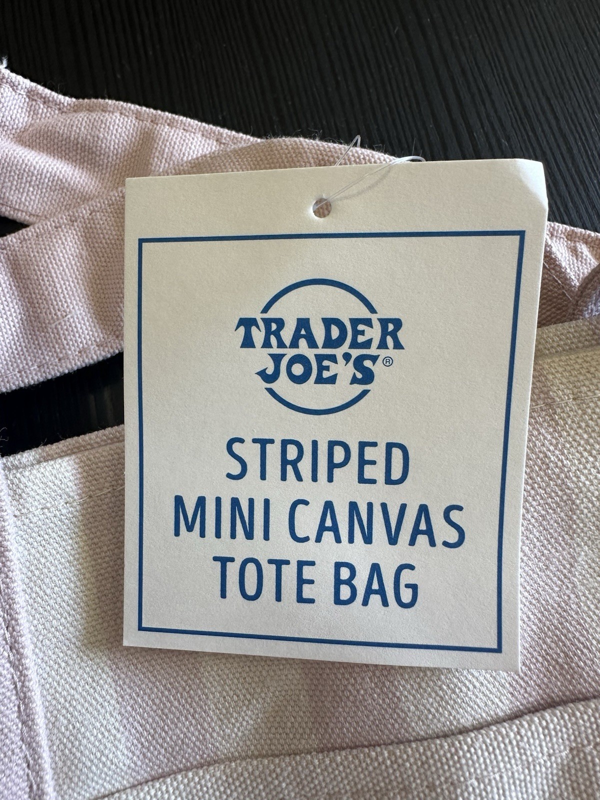 Trader Joe’s Striped Mini Canvas Tote Bag Set of 4 Multicolor w/ Tags