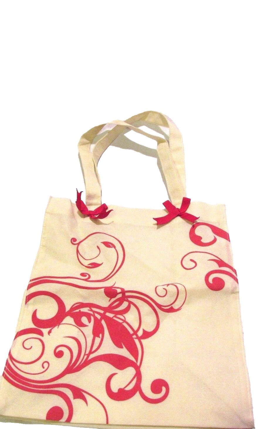 Canvas Reusable Canvas Bag Gift Theme Red Beige New