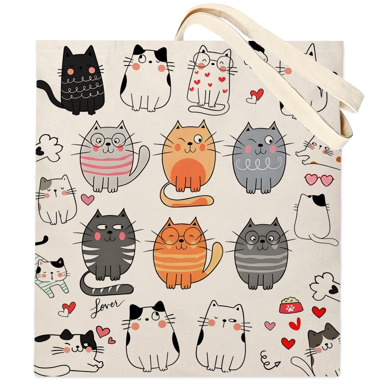 Cute Tote Bag, Cat Gifts for , Cat Lover Gifts Reusable Shopping Bag Gift Bag…