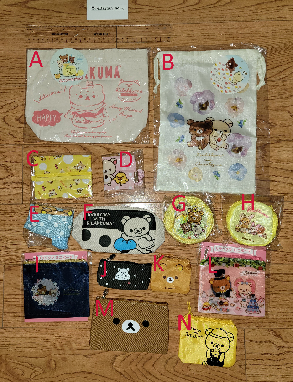 New Rilakkuma Reusable Bags w/ Zippers Different Sizes & Materials Canvas Polyes