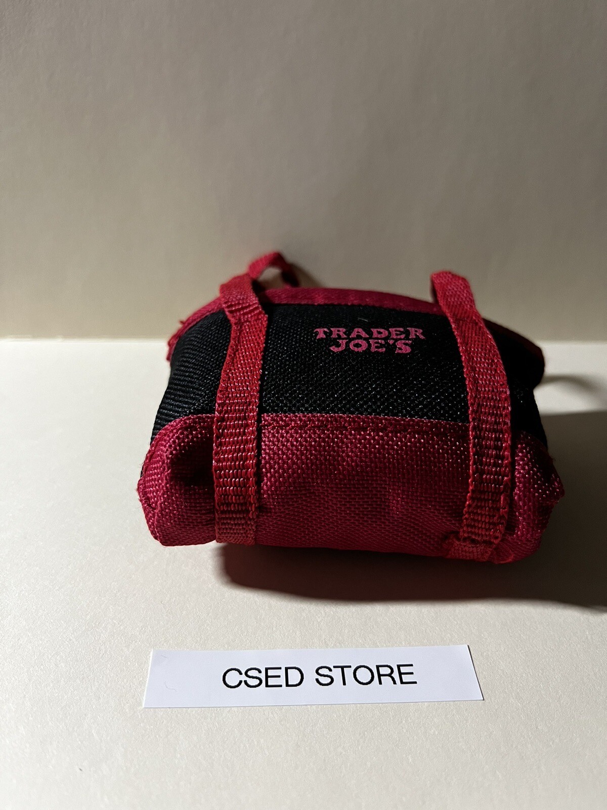 Trader Joes reusable Red bag, Tote, W Micro Zippered Bag Limited edition