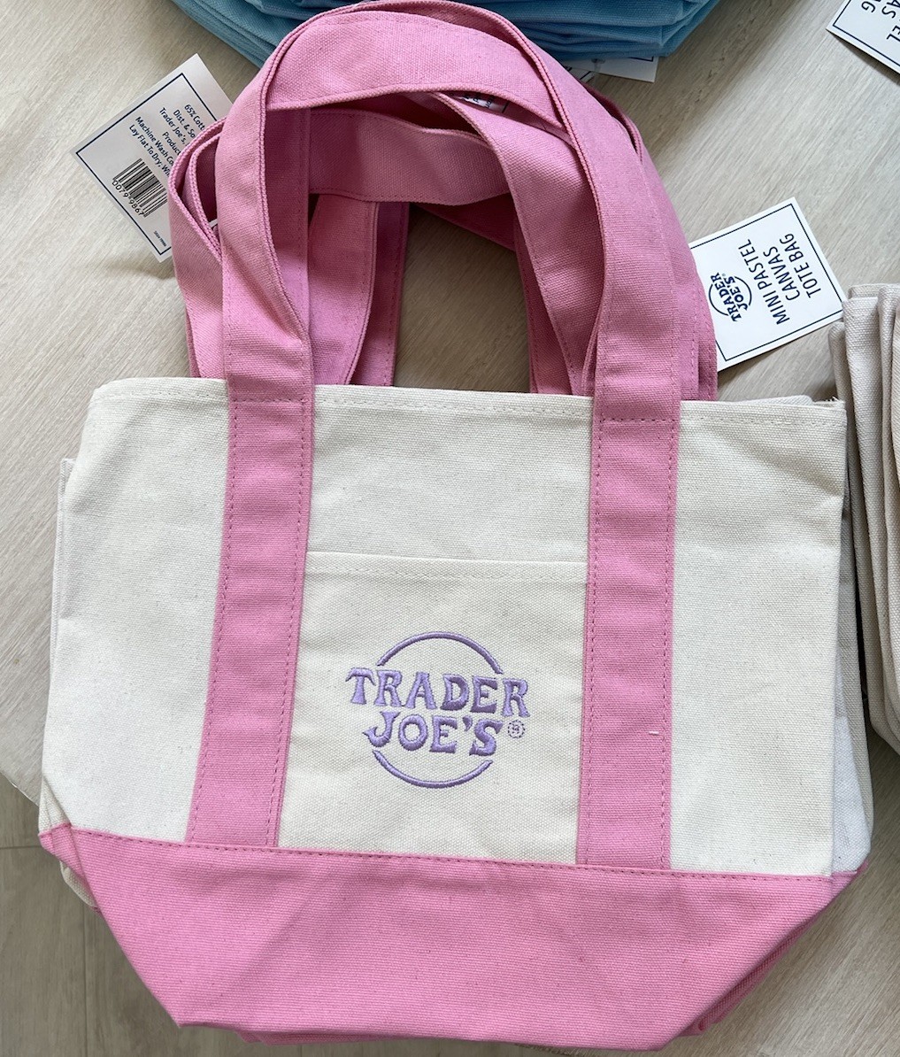 Trader Joe’s Easter Totes, PURPLE, PINK, GREEN, BLUE,
