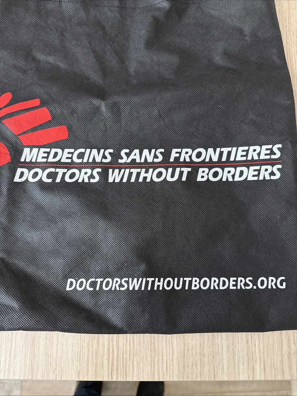 Set of 2 Doctors Without Borders ECO Friendly Reusable Tote Shopping Bags Black