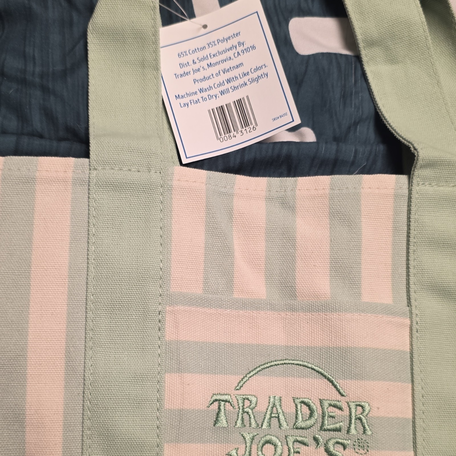 Trader Joe’s set of 4 Striped Multicolor Tote Bag 2026 Limited Edition Set of 4