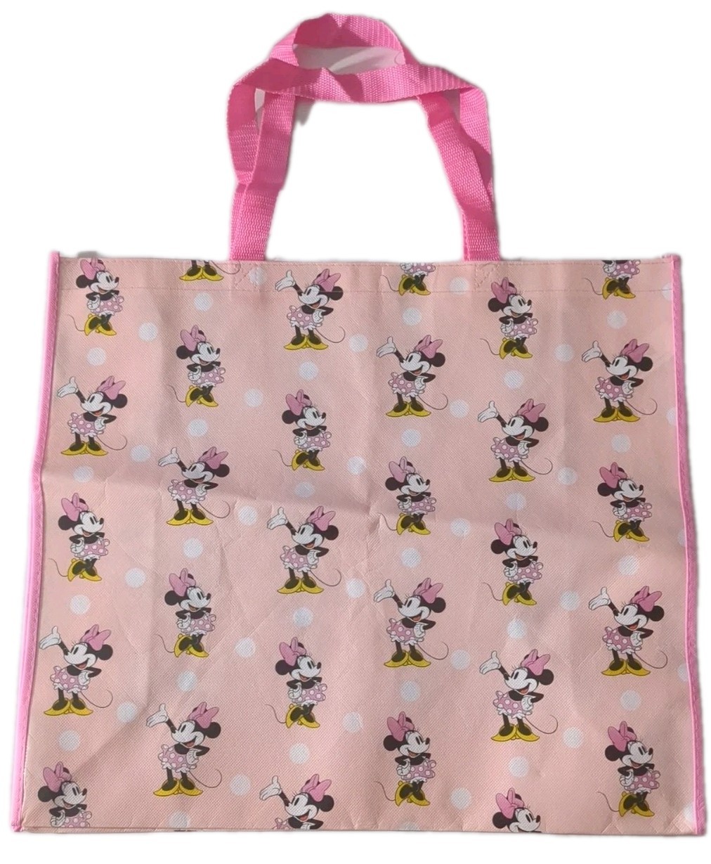 Brand New Large 17″ Disney Pink Minnie Mouse Reusable Shopping Bag