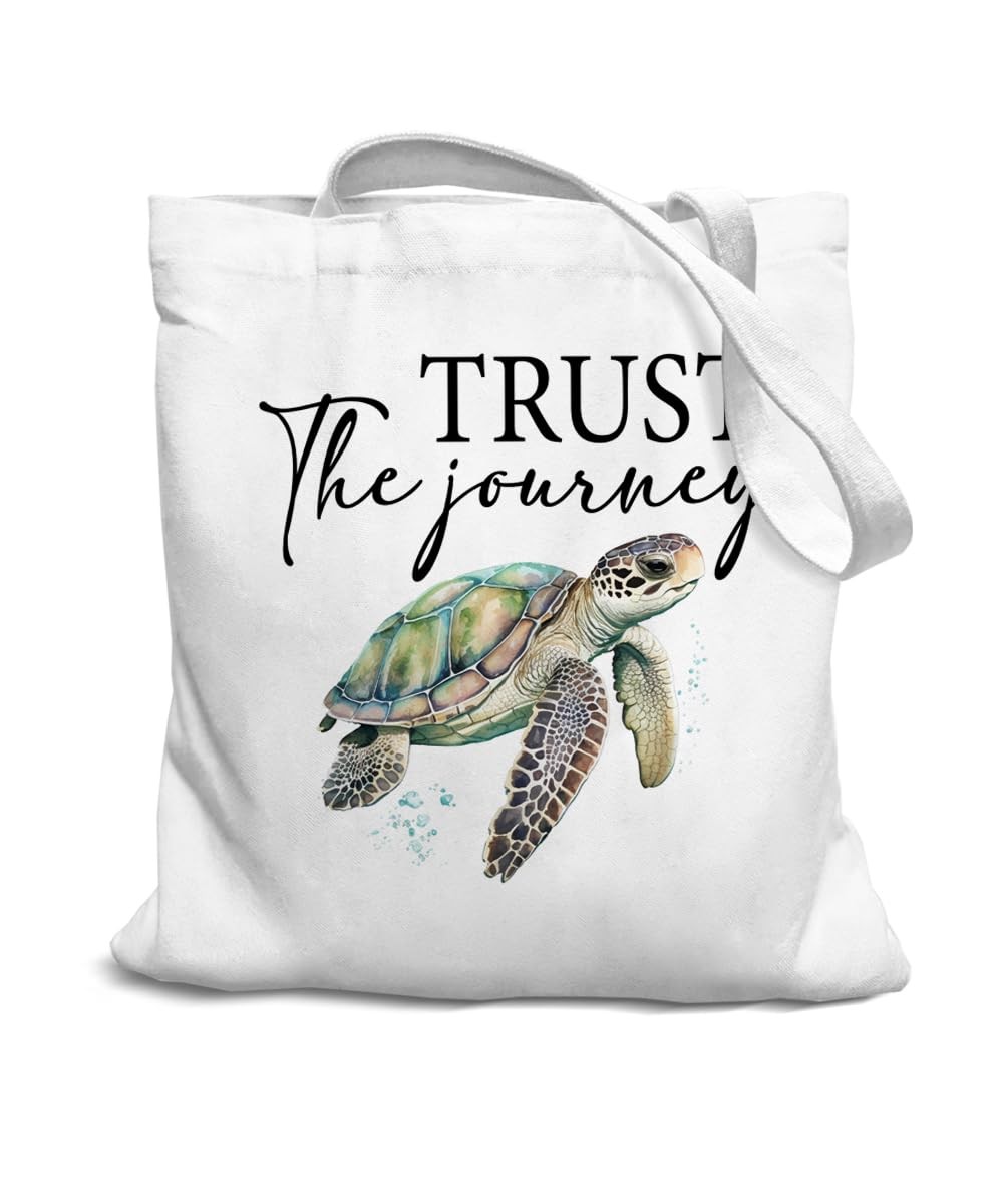 SZERE Ocean Turtle Gifts Canvas Tote Bag for Women, One Size, Sea Turtle-4