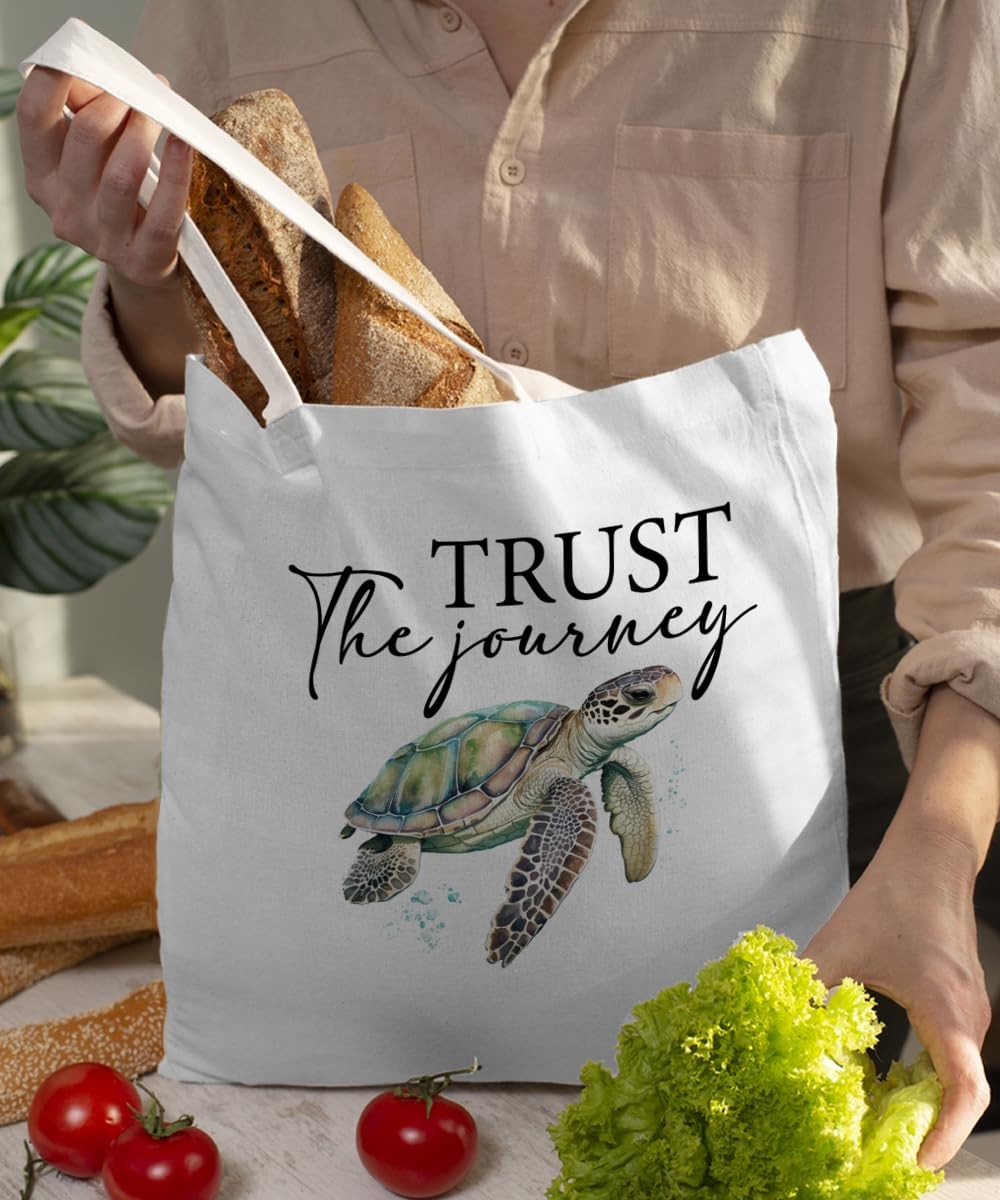 SZERE Ocean Turtle Gifts Canvas Tote Bag for Women, One Size, Sea Turtle-4