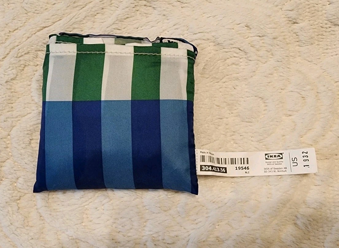 Brand New IKEA SKFNKE Foldable Pocket Reusable Shopping Tote Bags
