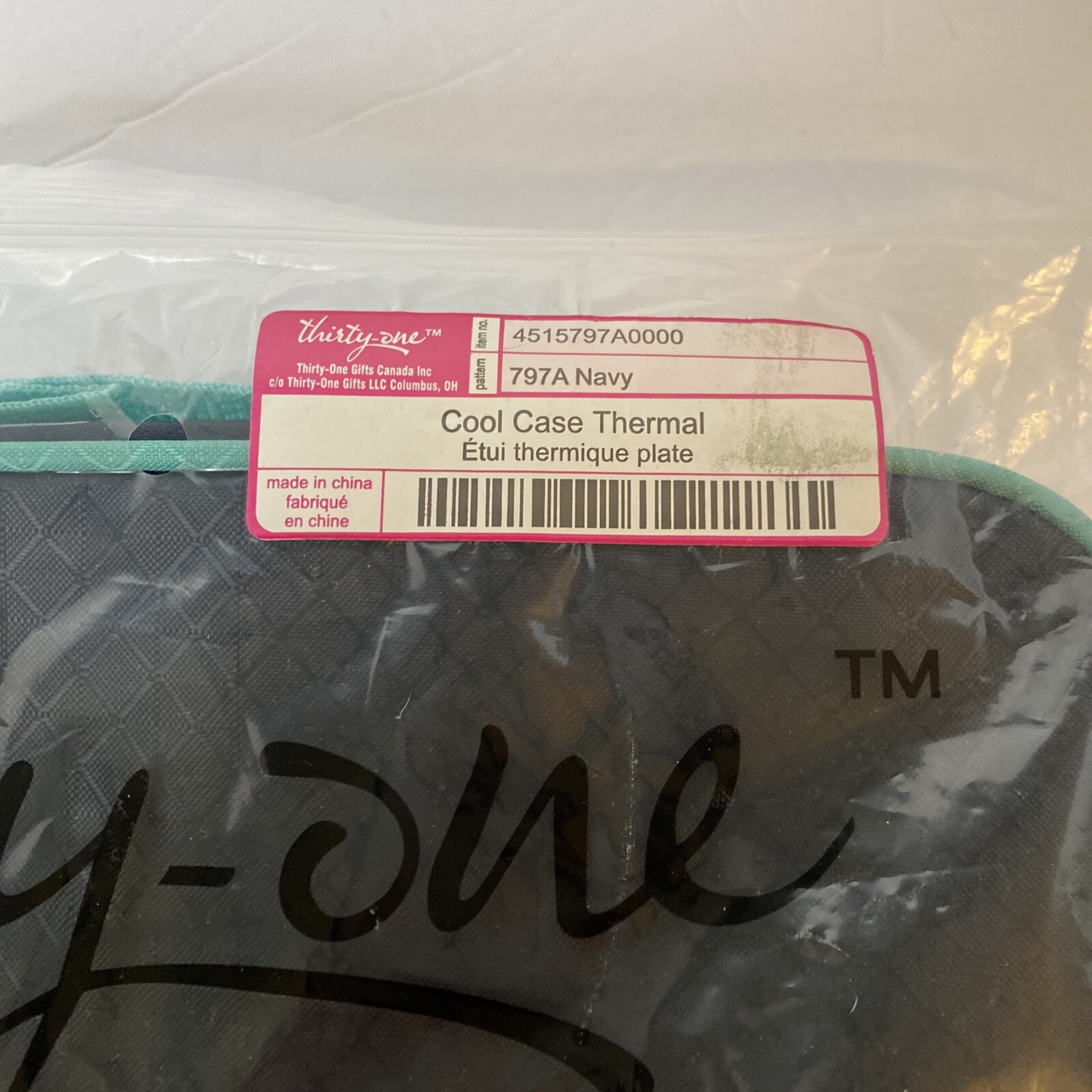 Thirty-One 31 Cool Case Thermal, Navy And Teal, New in the Package !!