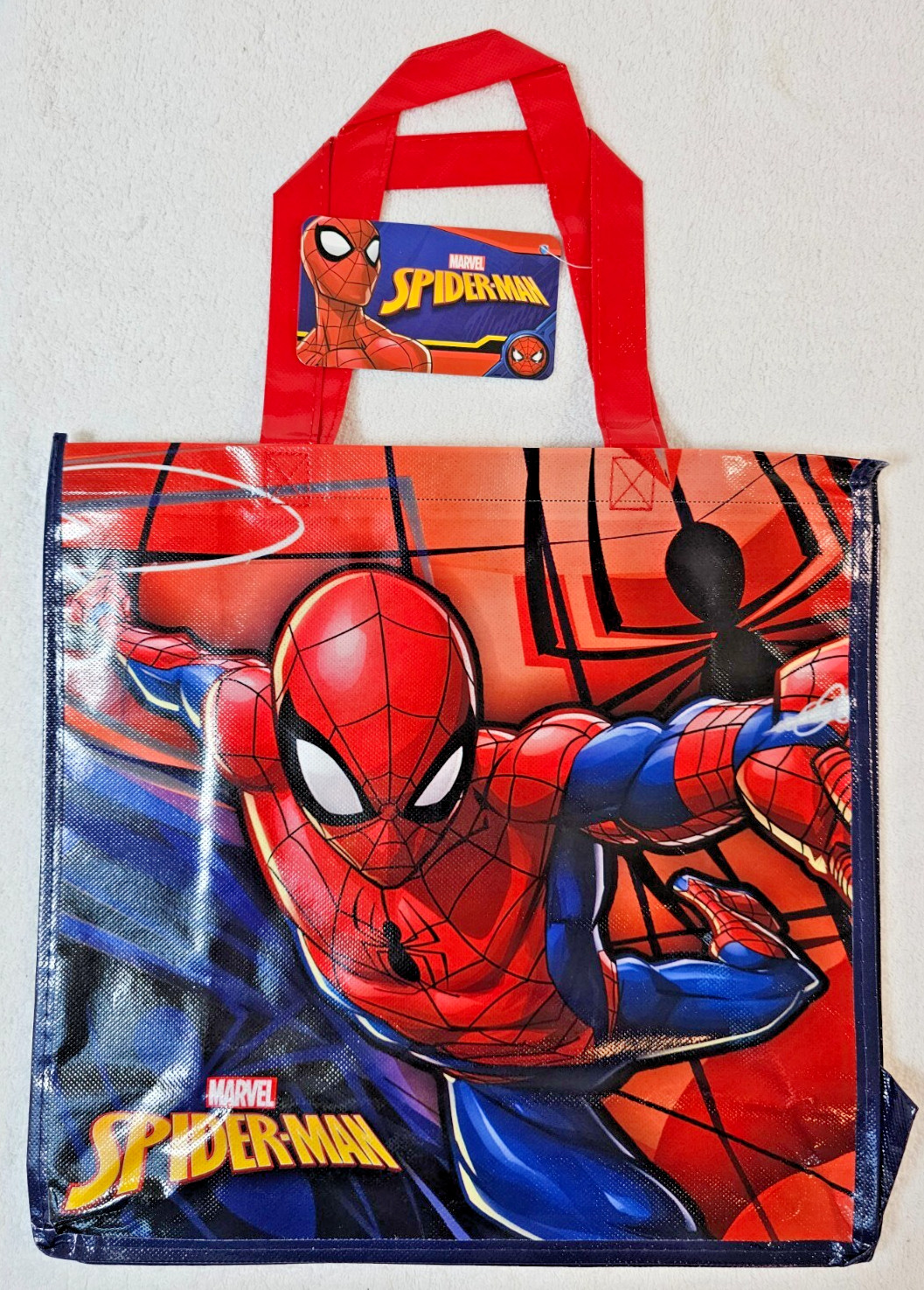 Marvel Spider-Man Reusable Tote Bag 14×14 Grocery/Gift Shopping Eco Bag NEW