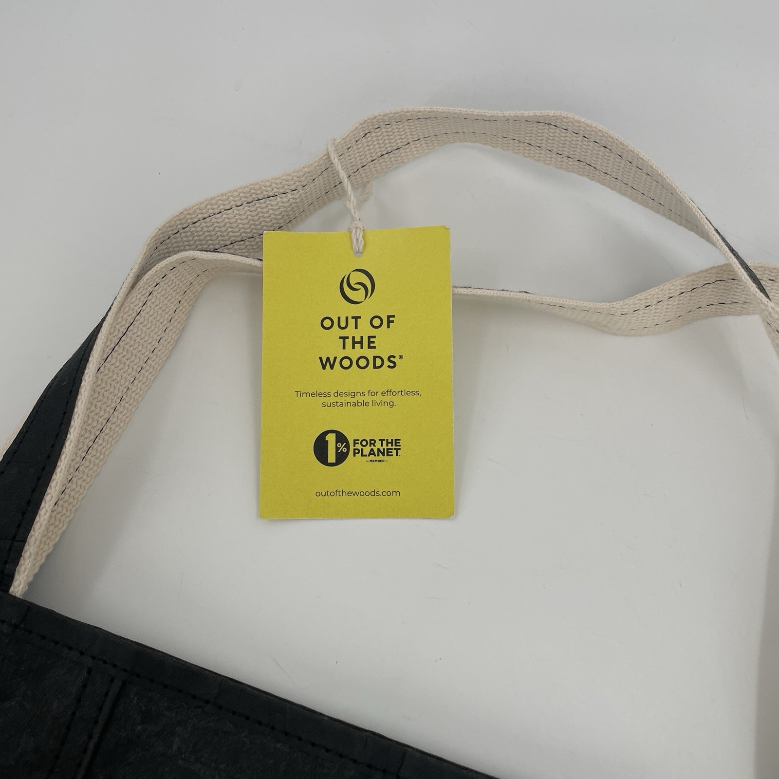 Out of the Woods Tote Bag in Black Size 17”x15” – Washable Paper Leather