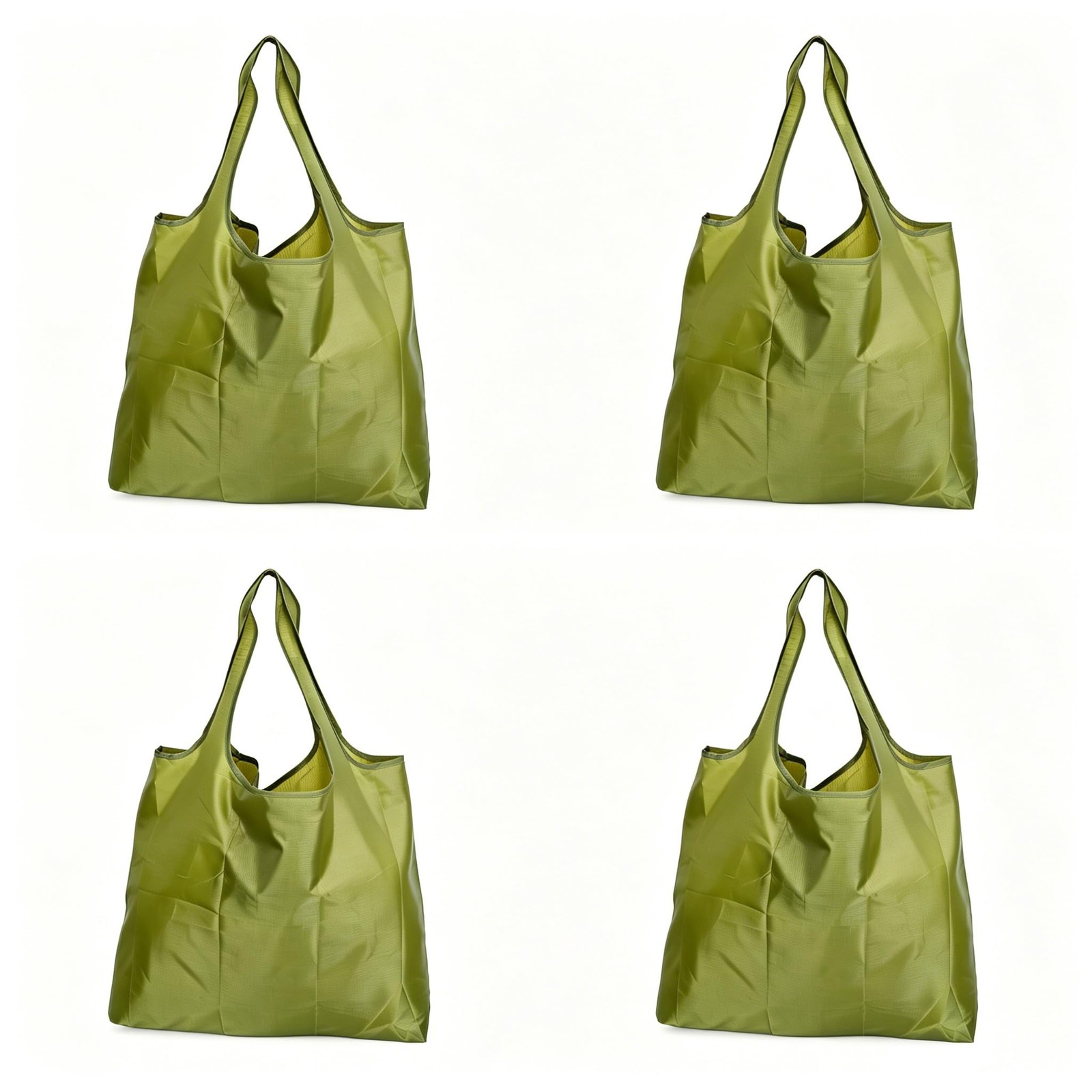 4 Pack Foldable Extra Large Reusable Shopping Bags – Washable Waterproof Groc…