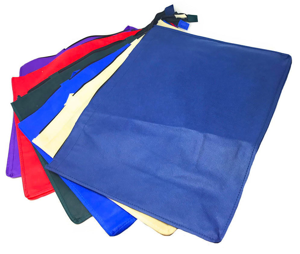 1 Dozen Large Big 20″ Zippered Reusable Grocery Shopping Tote Bags Wholesale