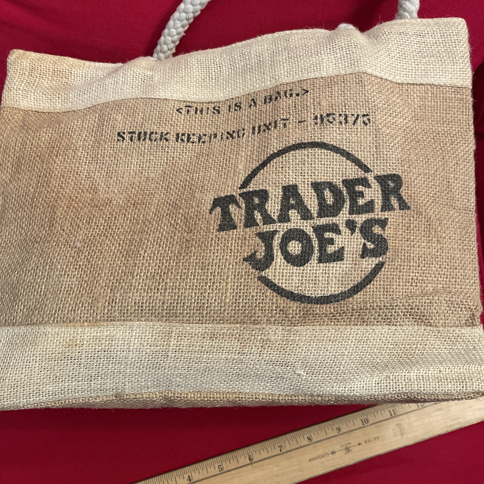 Trader Joe’s Mini Jute Tote Bag Vintage