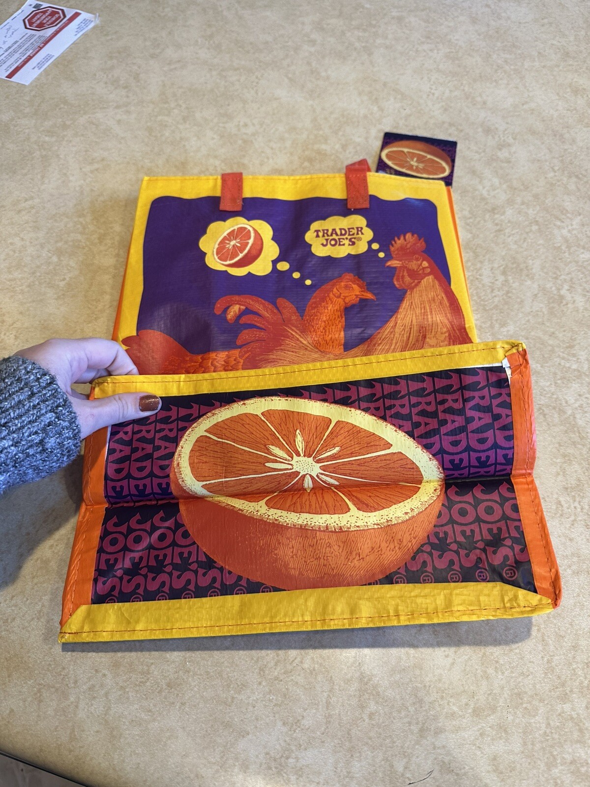 TRADER JOE’S MANDARIN ORANGE CHICKEN Reusable Shopping Bag New W/ Tags Exclusive