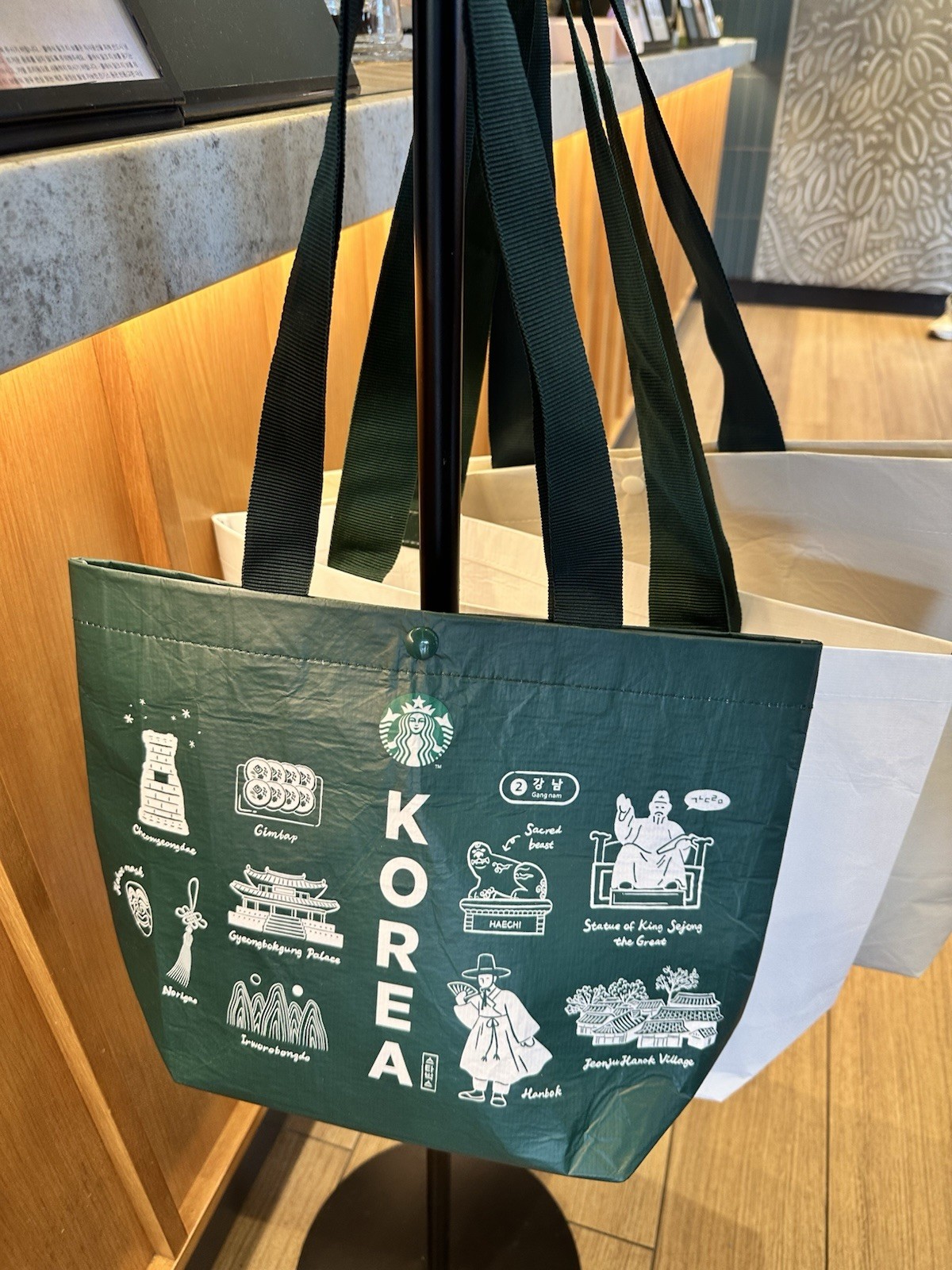 Starbucks Korea Reusable Tote Bag 2 Pack Set Eco Shopping Bag KOREA Limited!!