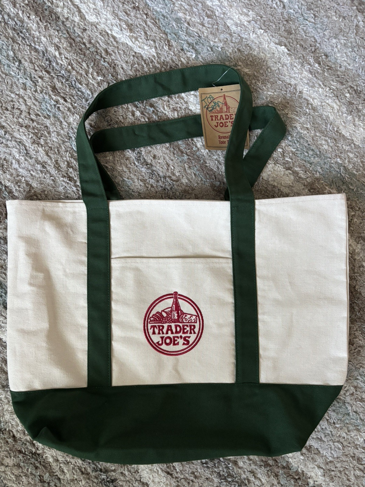 Trader Joe’s Green Holiday Edition Large Tote
