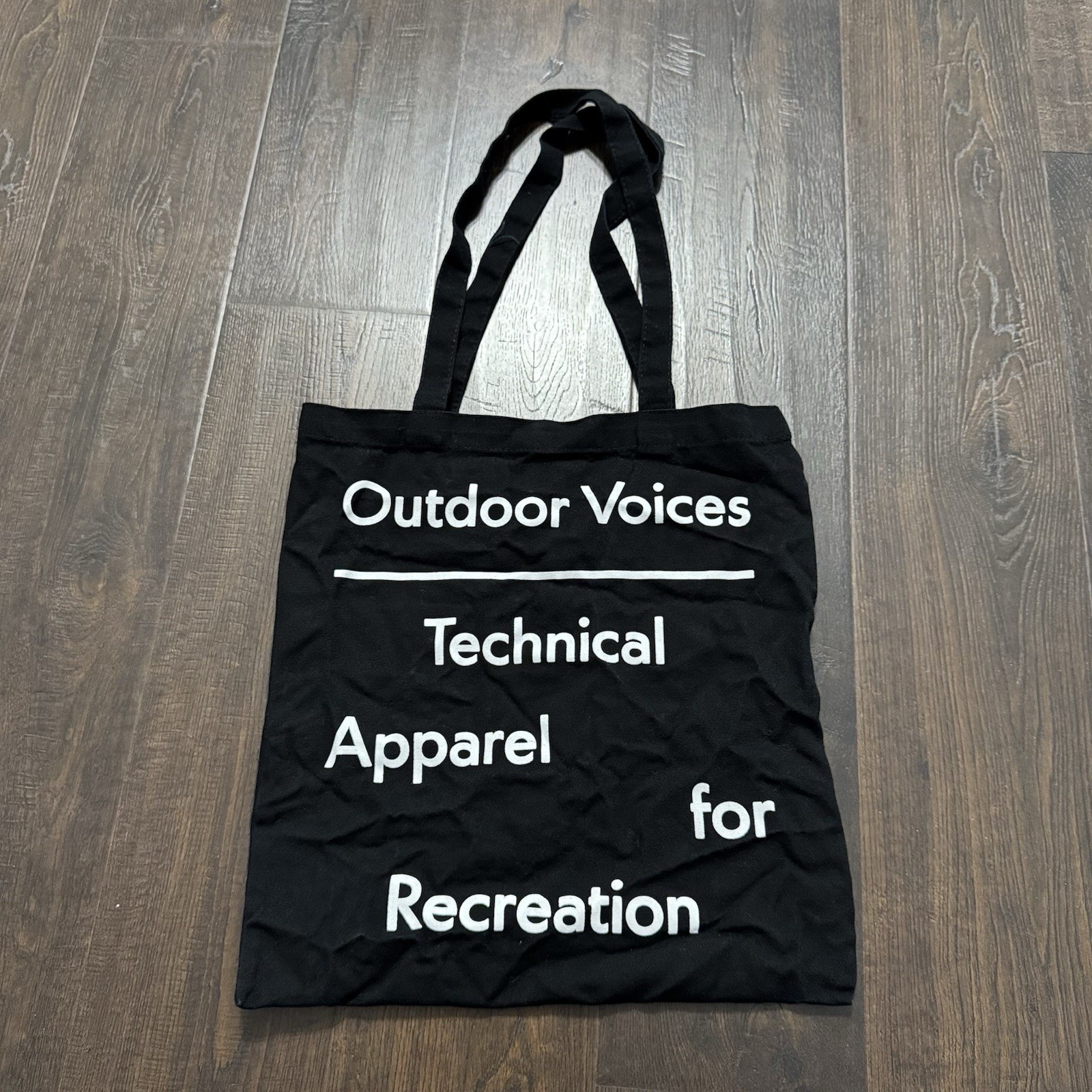 Outdoor Voices Black Reusable Tote “New York” Canvas Unisex Bag Cotton ONE SIZE
