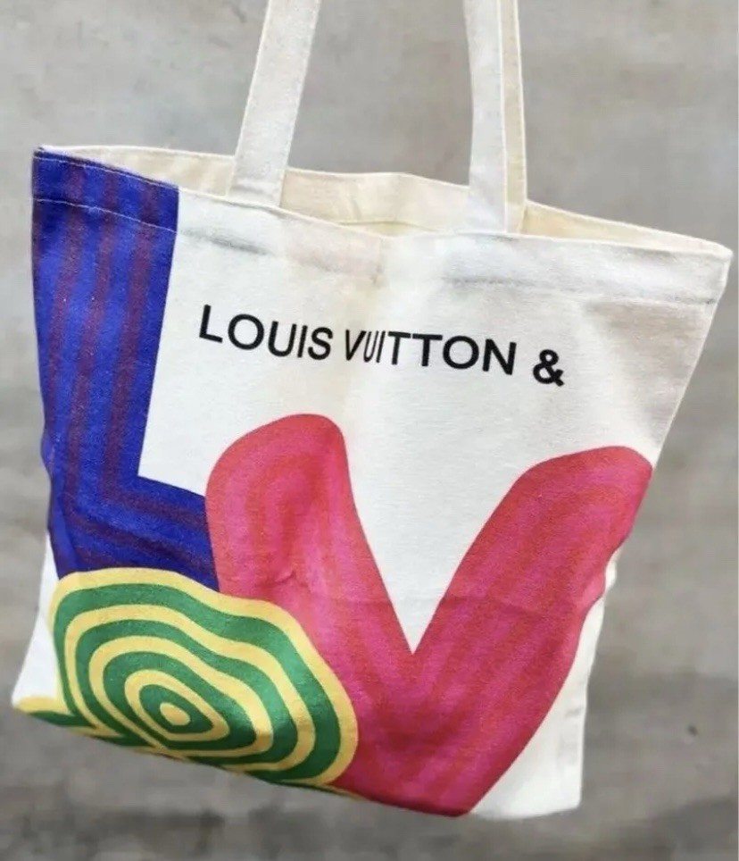 Louis Vuitton Reusable Foldable Canvas Shopping Bag Multicolor All-Over Pattern