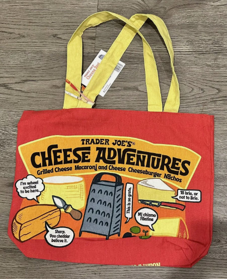 U PICK 1 🧀 Trader Joe’s NEW Cheese HEAVY DUTY COTTON GROCERY SHOPPING TOTE BAG