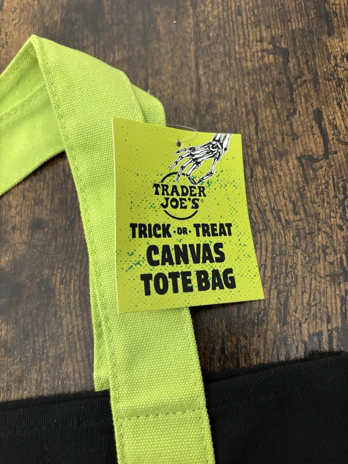 Trader Joe’s Halloween Mini Canvas Reusable Bag: Black Purple Green Multicolor