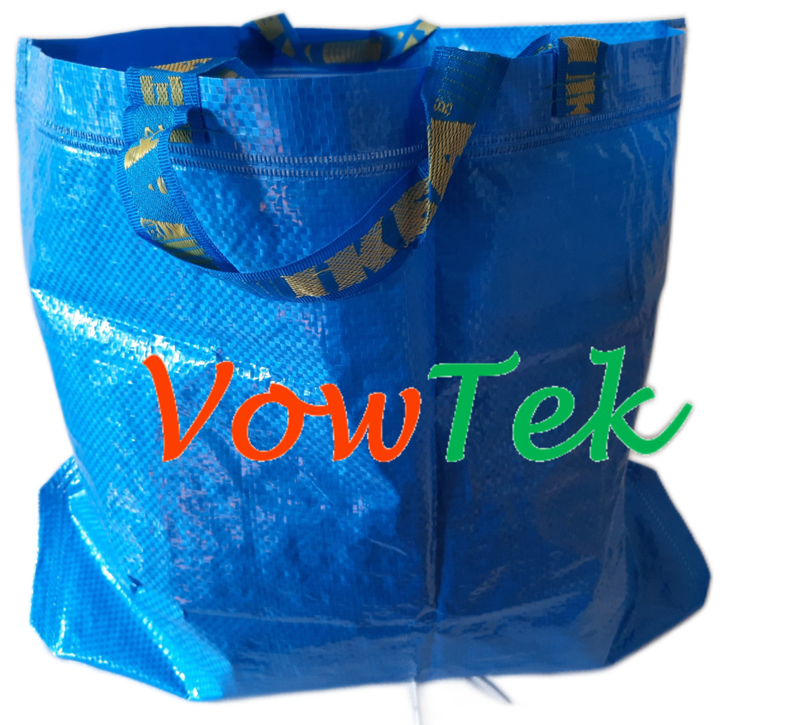 Six IKEA Medium ECO Friendly FRAKTA Tote for grocery shopping laundry storage