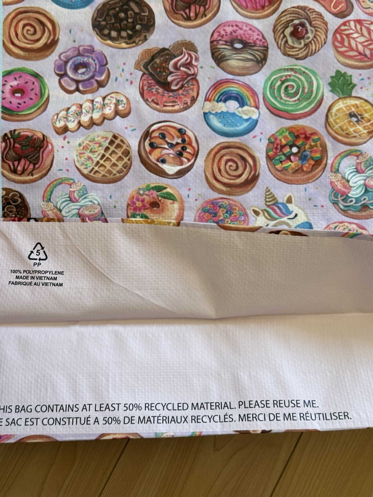 Donuts Cookies Dessert Baked Goods Durable Reusable Grocery Shopping Bag NEW