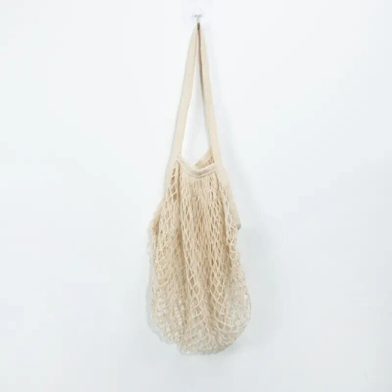 French Market Grocery Cotton Net Bag (Natural Off-White)