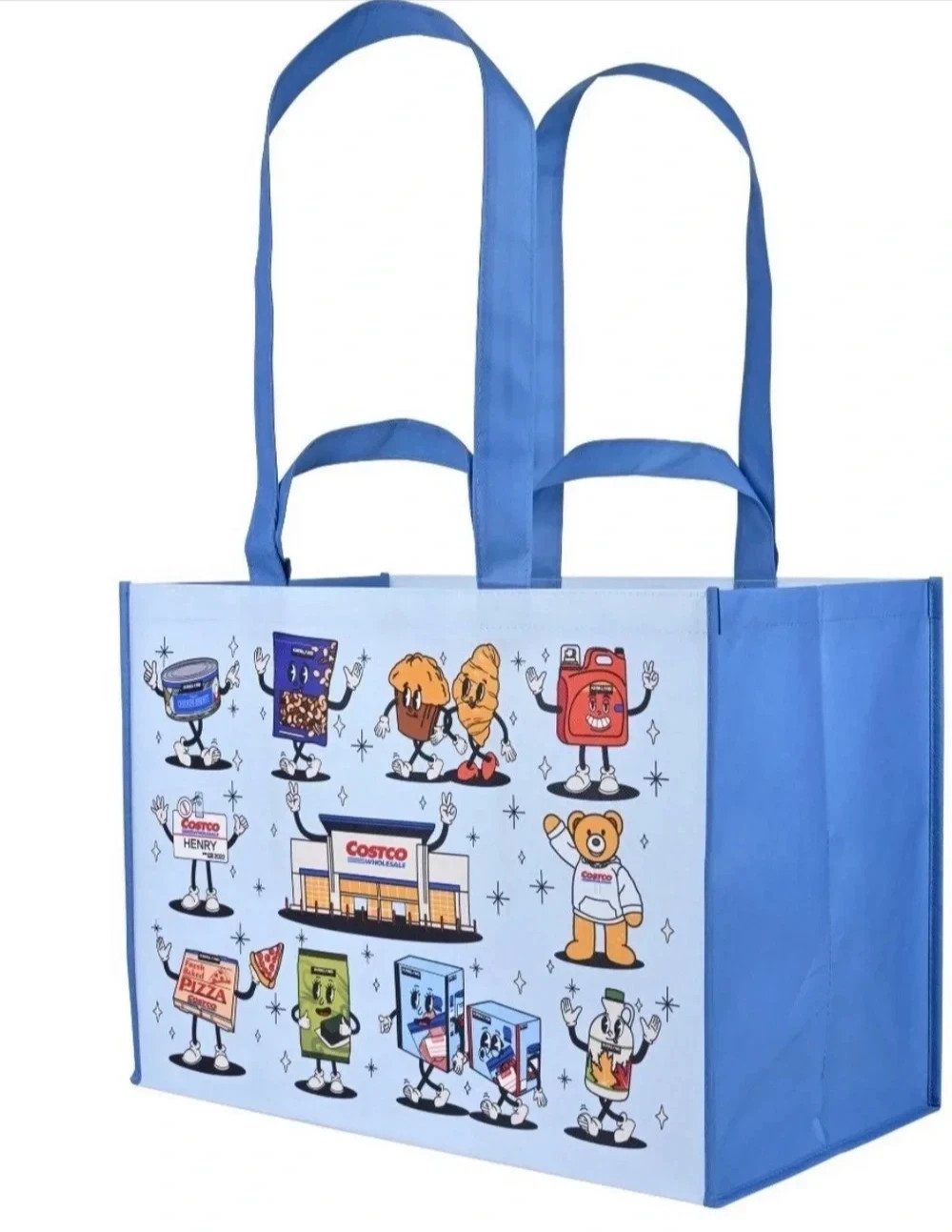 Costco Large Reusable Shopping Bag Tote Heavy Duty Sturdy 9Gal, Large ,NEW 1PC