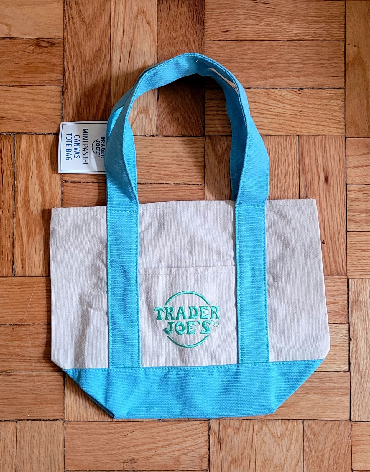 Trader Joes Pastel Mini Canvas Totes Collection, Lavender Canvas Tote, Set of 5