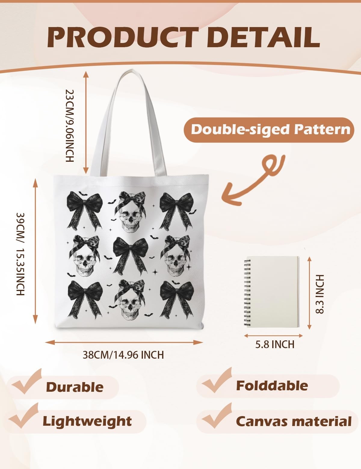 Halloween Horror Tote Bag Reusable Grocery Shopping Bags Gifts For Women