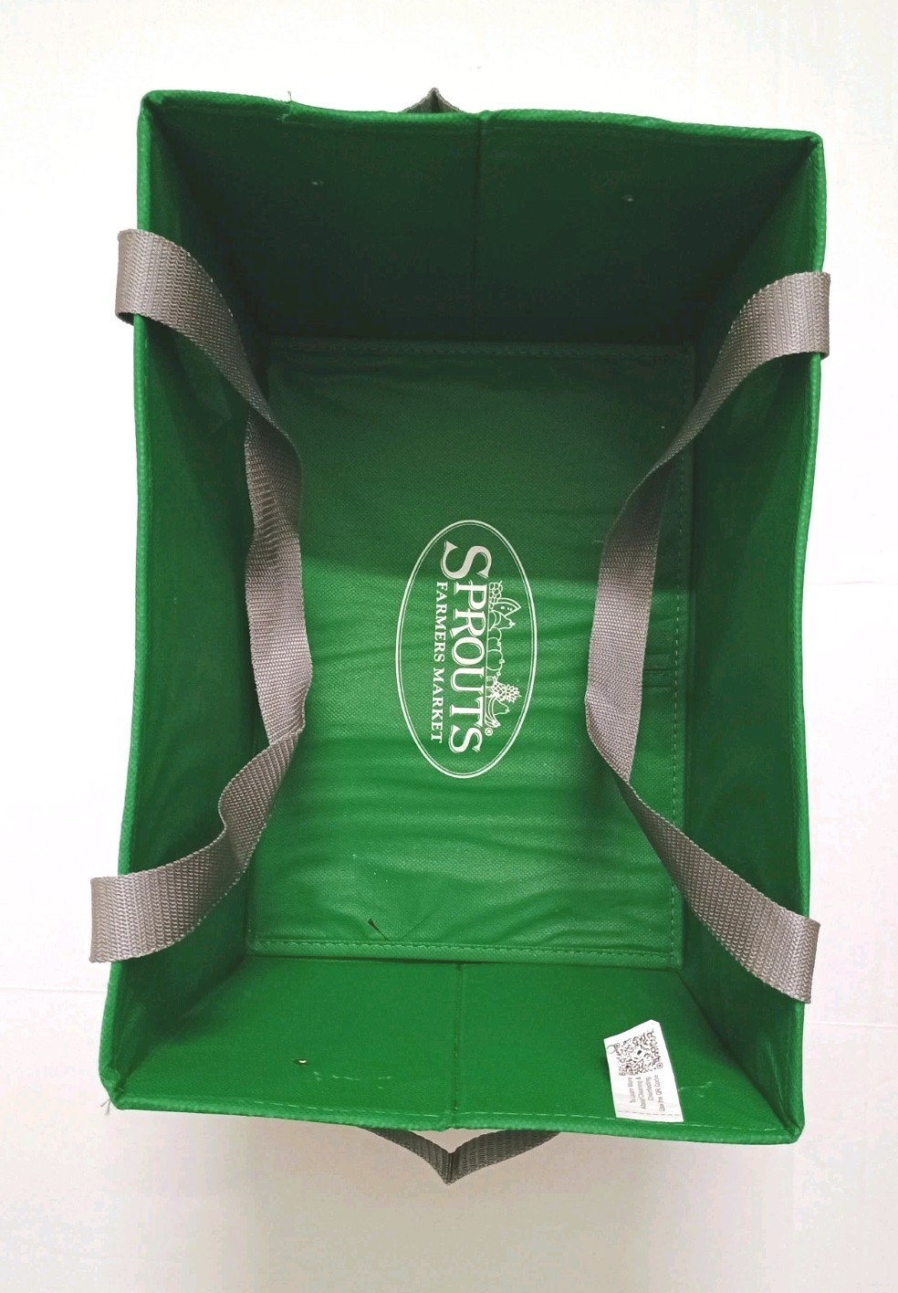 Sprouts Farmers Market Earthwise Green Box Tote Market Bag Collapsible