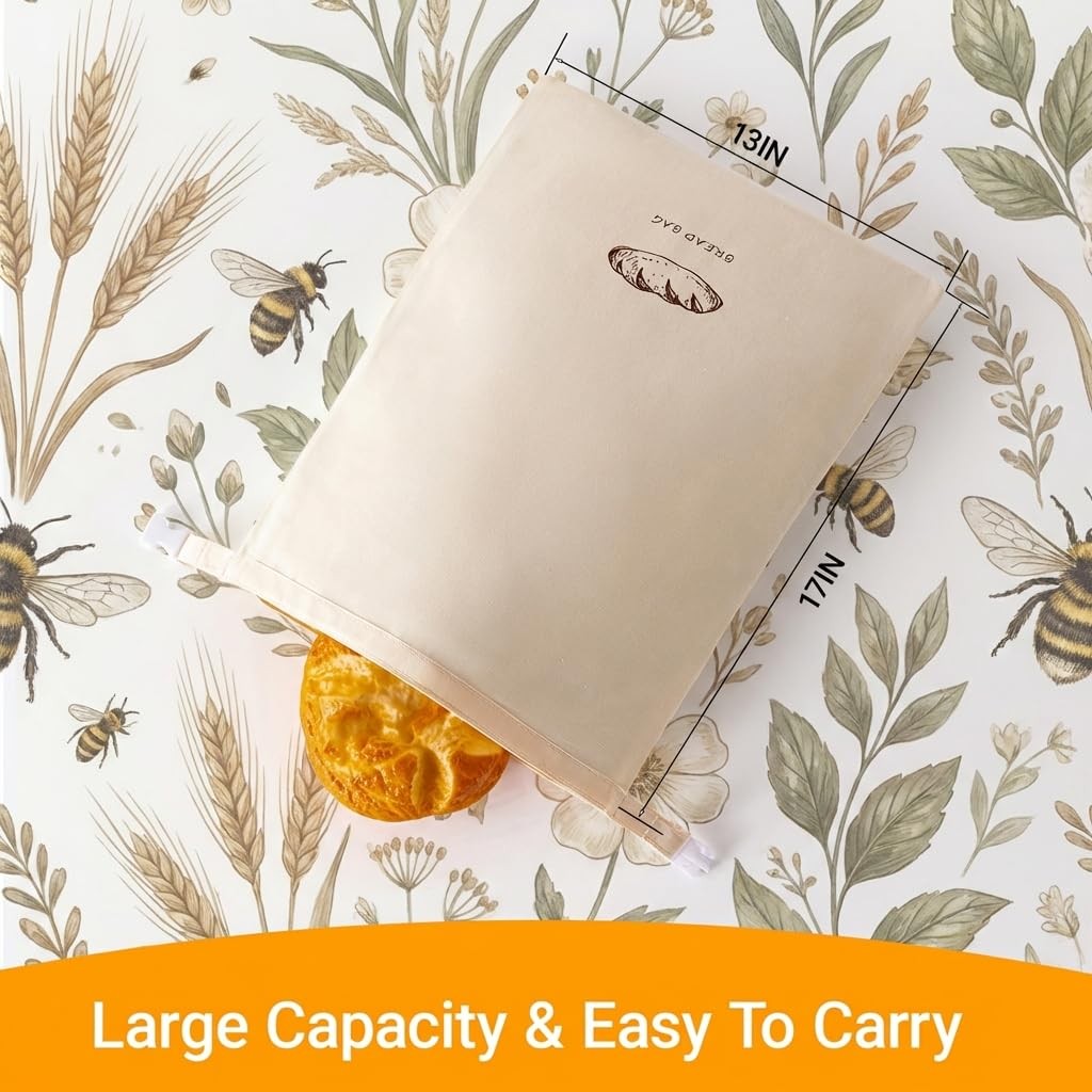 Zypb 2-Pack Reusable Beeswax Bread 16.9 x 12.6 x 0.3 inches, 2 Bags