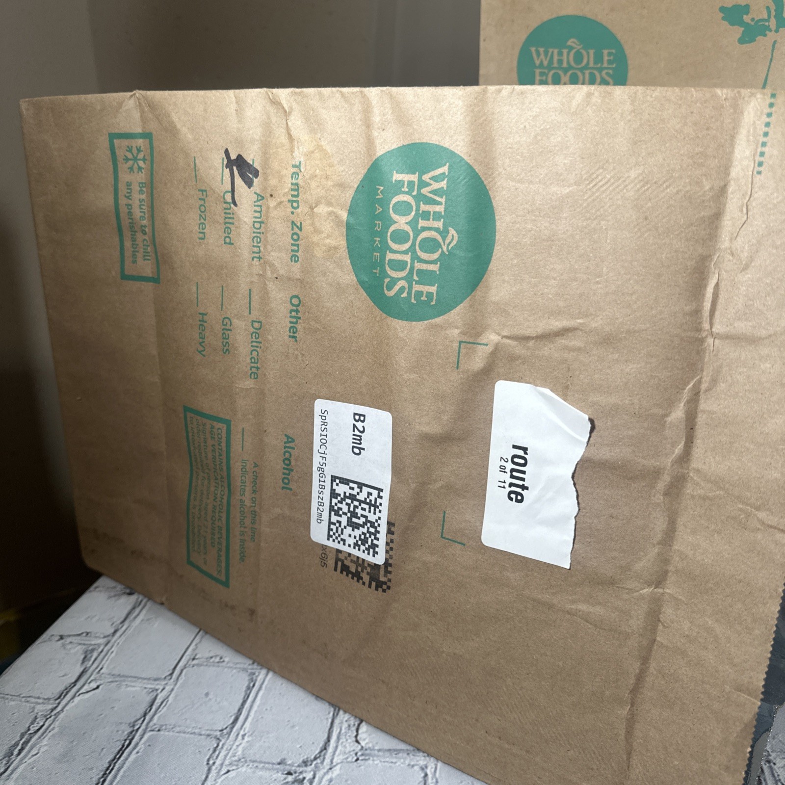 Lot Of 10 Paper Temp Thermal Insulated Foil Lined Bags Whole Foods Amazon