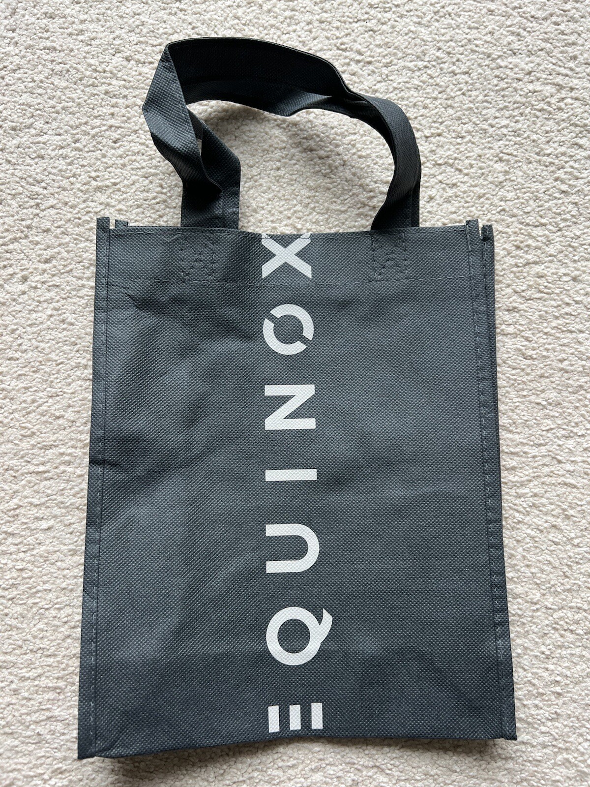 Equinox Gym Grey Reusable Shopping Tote Bag Small 11” x 9″ New Retail Bag Nice