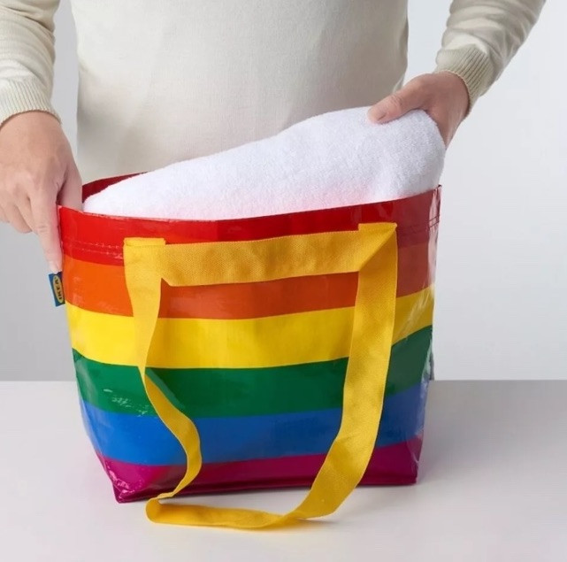 Ikea Limited Edition Rainbow Pride Storstomma Reusable Bag – Small (13 L) – NEW