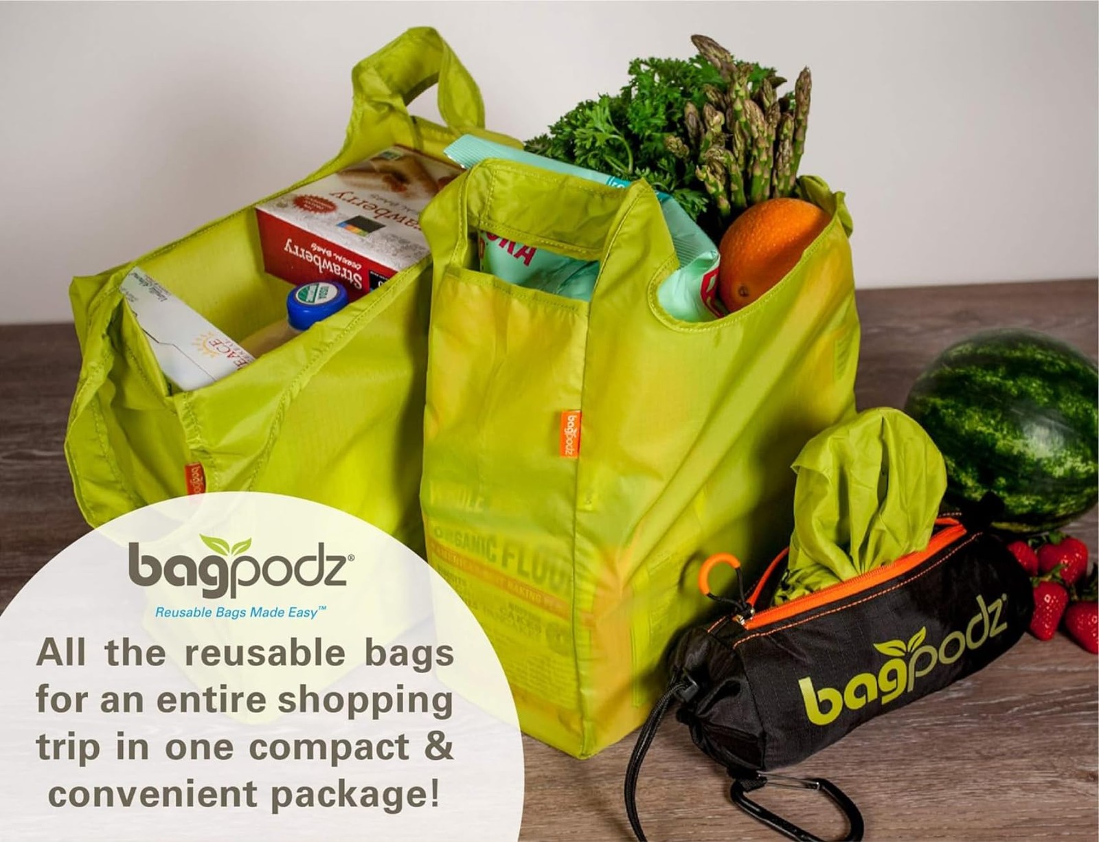 Sturdy Reusable Grocery Bags Foldable and Washable – Made From RipStop Nylon …