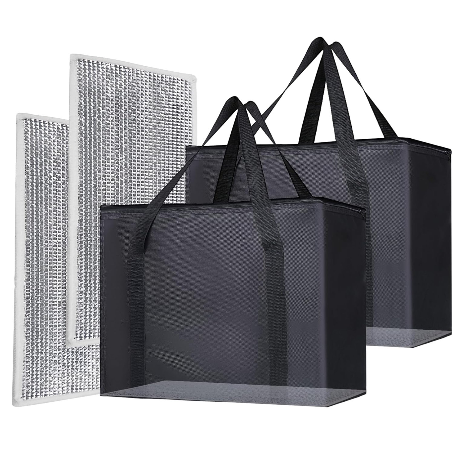 2 Count Insulated Grocery Bags with Padded Handles – Large Capacity & Durable