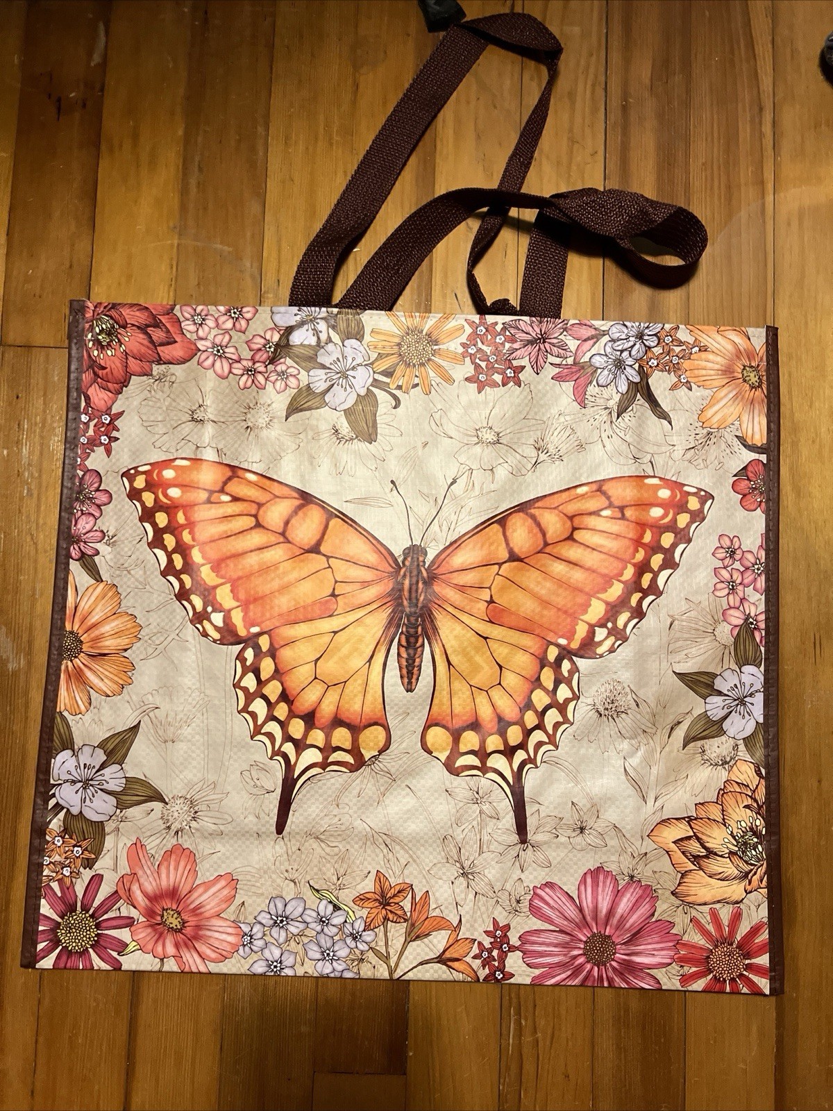 TJ Maxx Reusable Shopping Bag BUTTERFLIES 🦋 in WONDERFUL COLORS 🦋