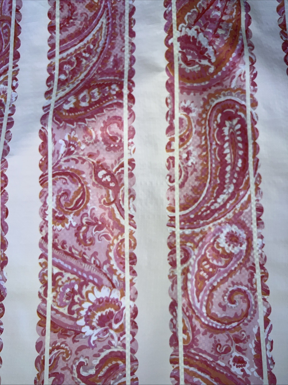 TJ Maxx Eco-Friendly Shopping Bag PINK 🌸PAISLEY Striped Print Reusable Tote
