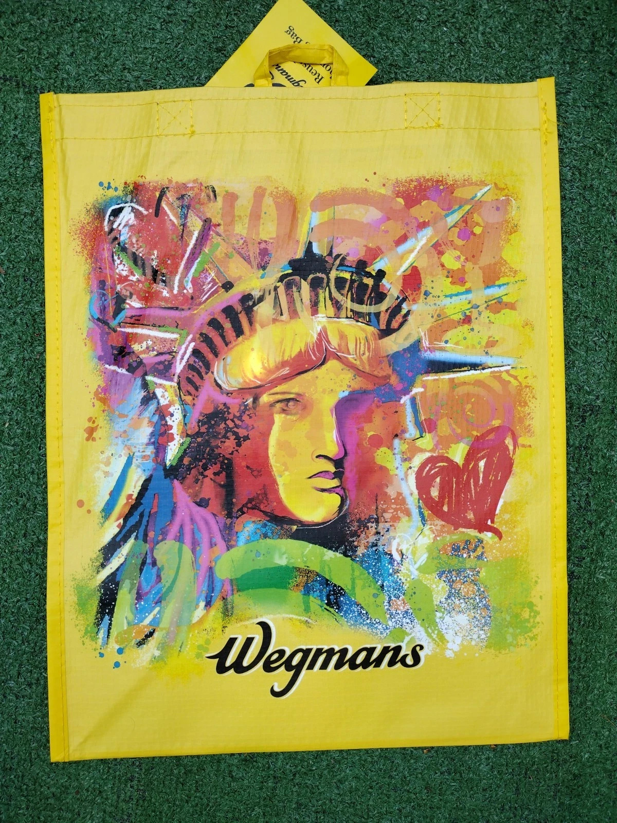 2 X Wegmans Reusable Shopping Tote Bag With Support Liner