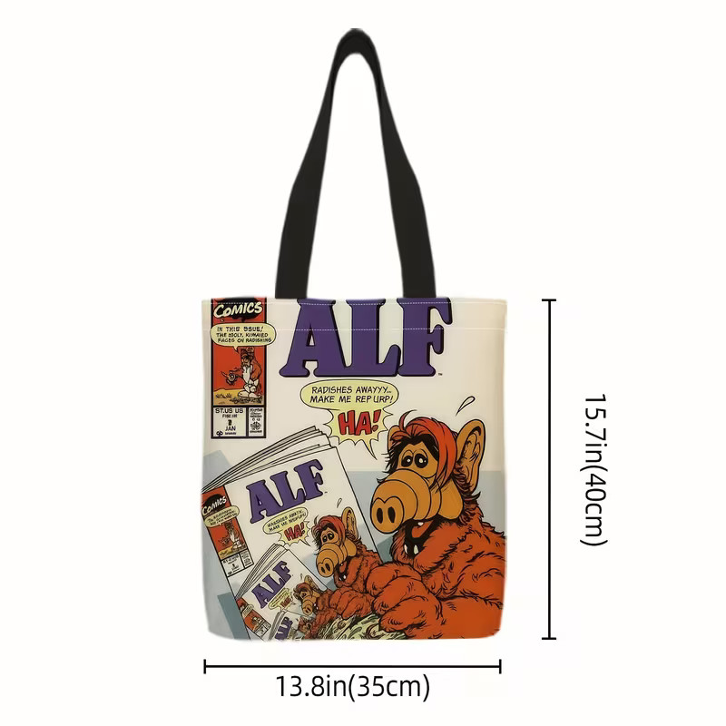 ALF – 1980’s TV Show – Reusable Canvas Tote Bag Double Handles – Free Post