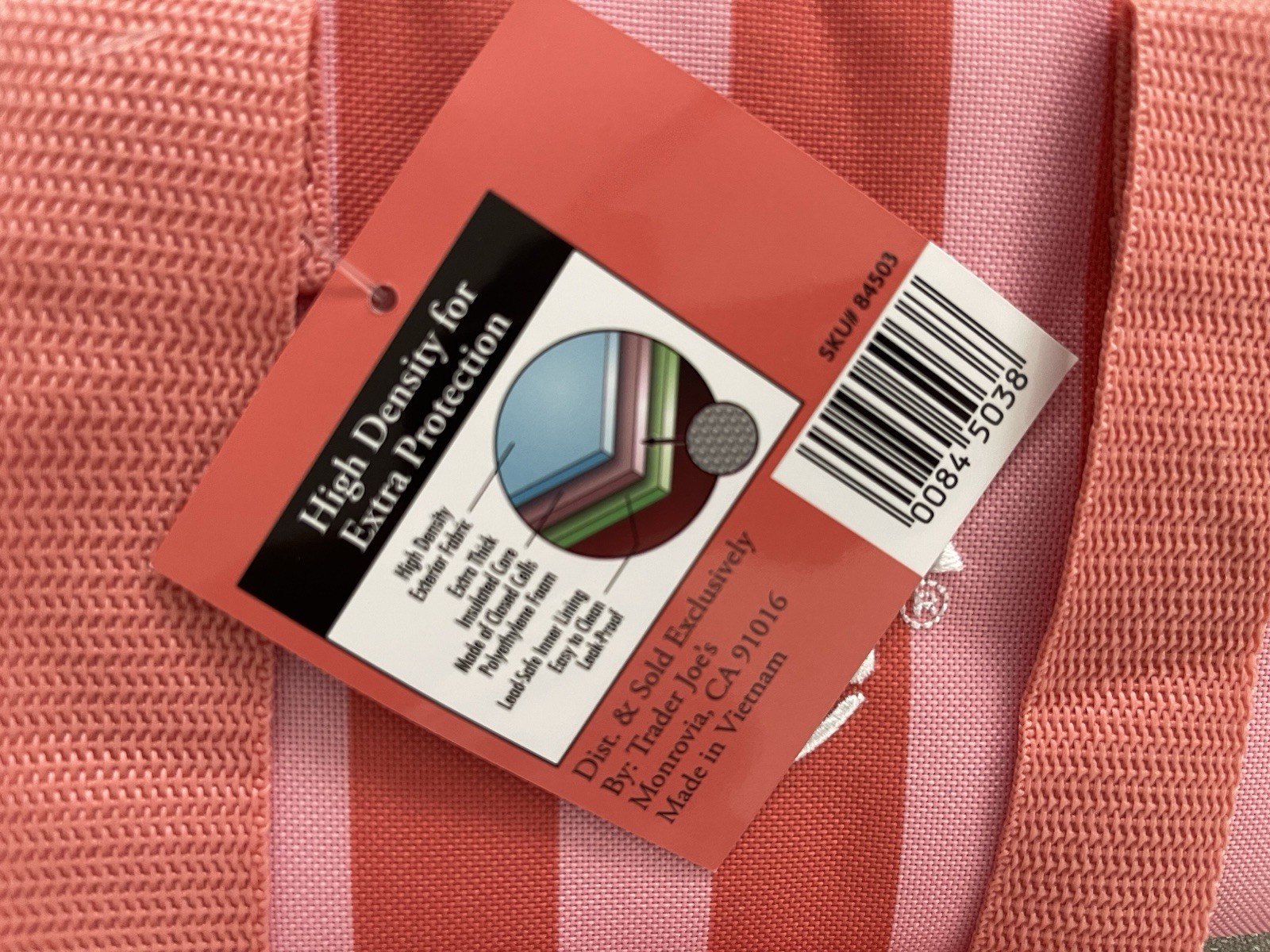 Trader Joe’s Mini Insulated Striped Tote Bag – Orange Summer 2026 New With Tags