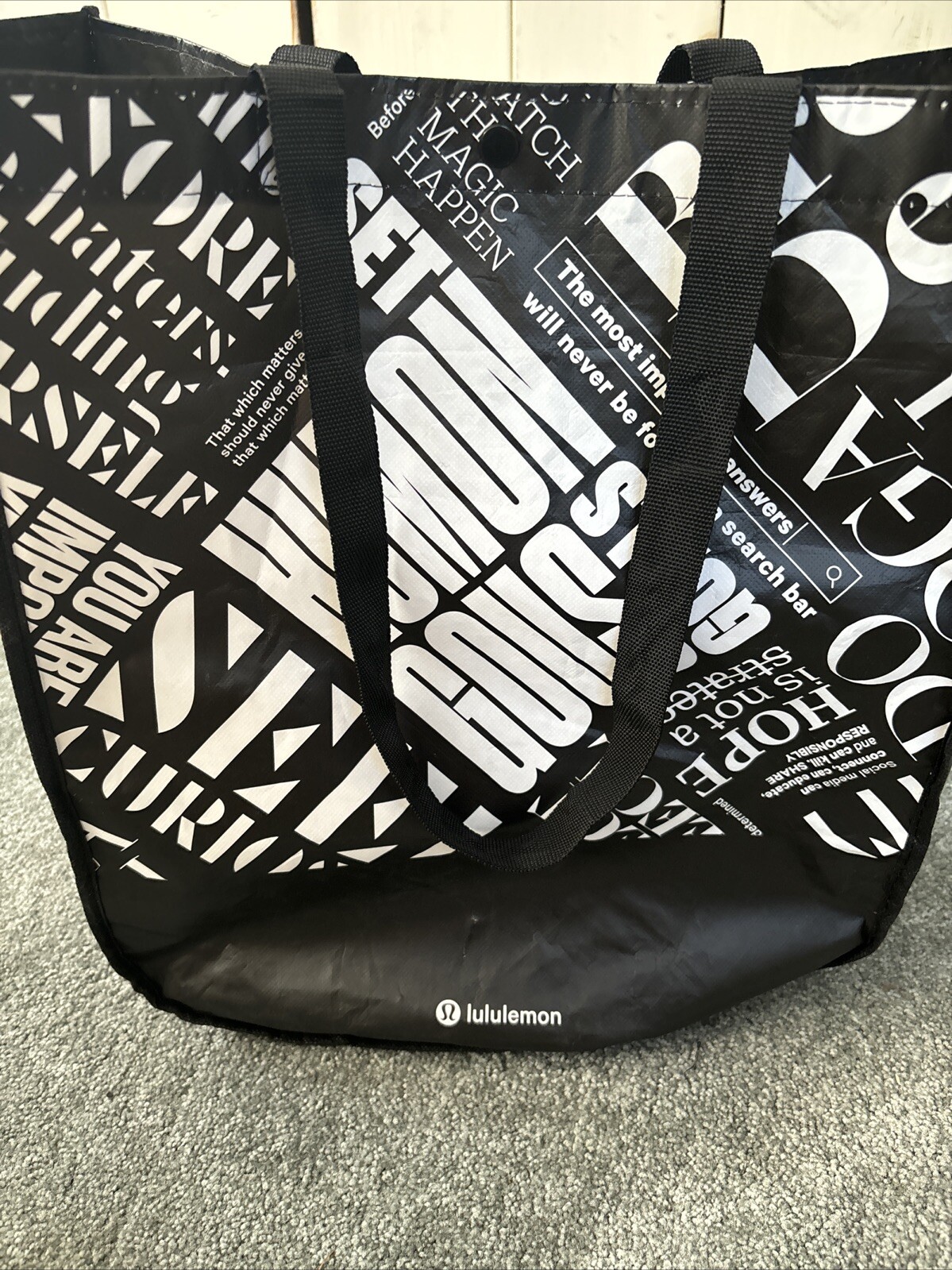 Lot 5 Lululemon Large Med Sm Reusable Shopping Bag Manifesto Urban Outfitters