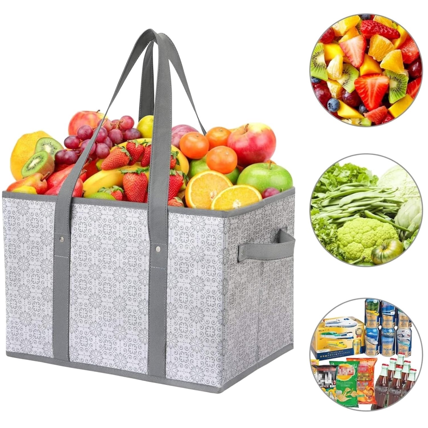 Large Water-Resistant Shopping Totes [6 Pcs]