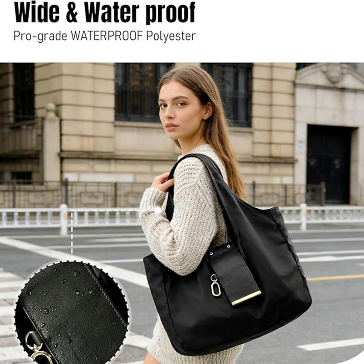 Reusable Mini Keychain Tote Bag Large Capacity Lightweight Foldable Shopping Bag