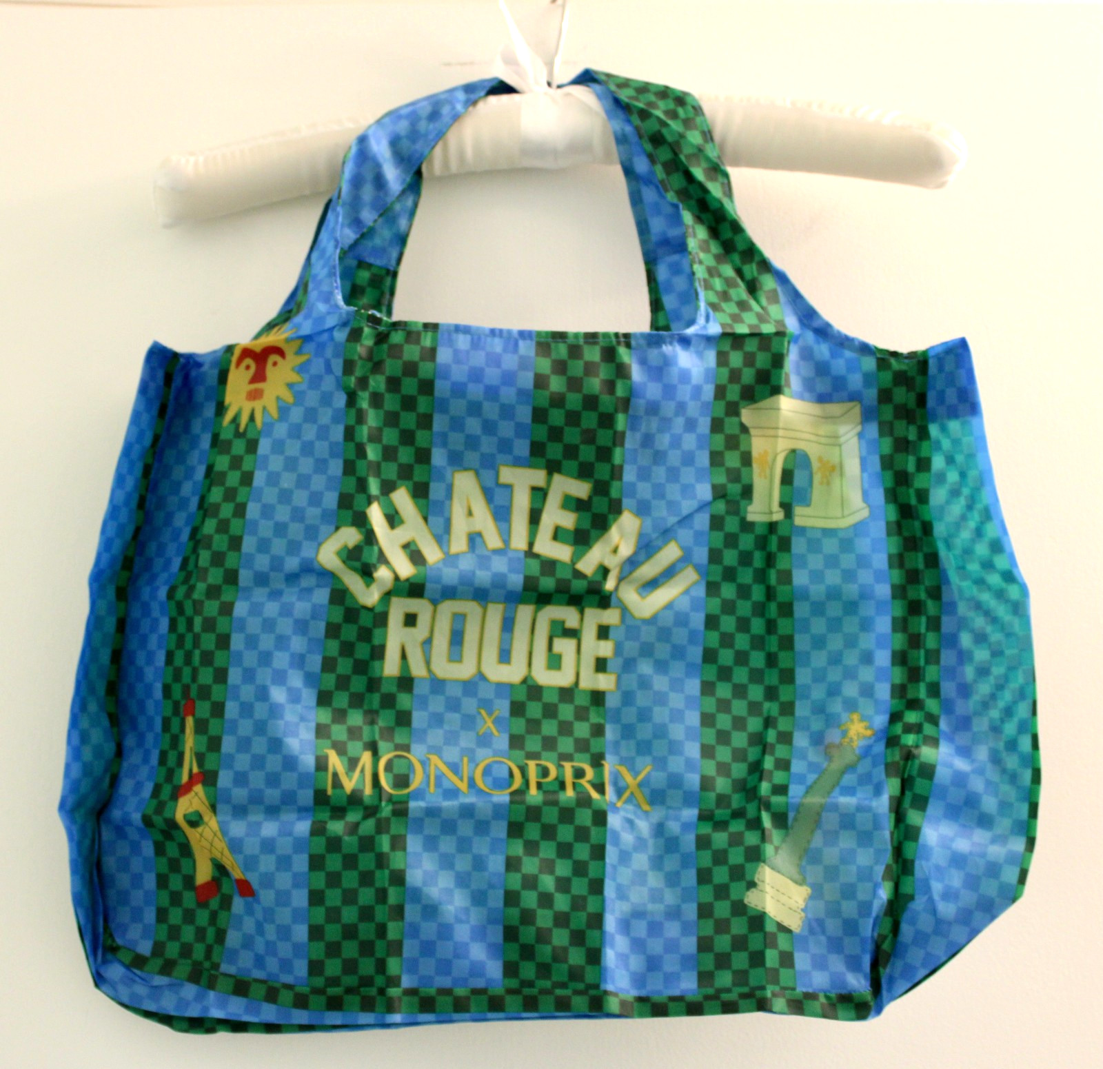 New Monoprix Chateau Rouge Colab Green Paris Reusable Nylon Shopping Bag