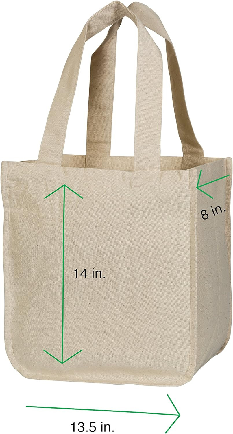 Best Canvas Grocery Shopping Bags – Cloth Grocery Tote Bags – Reusable Cotton Gr