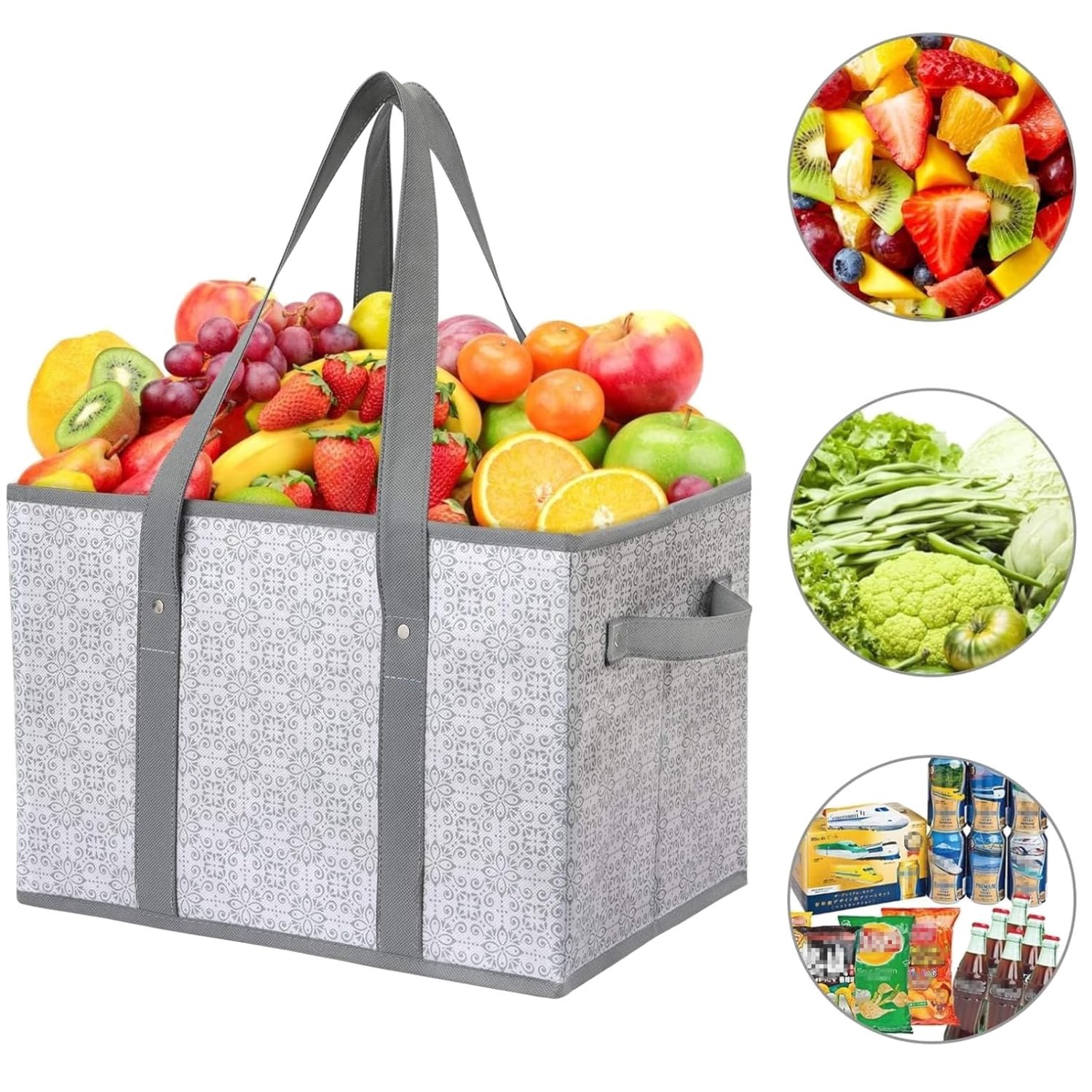 Large Foldable Shopping Bags Water Resistant