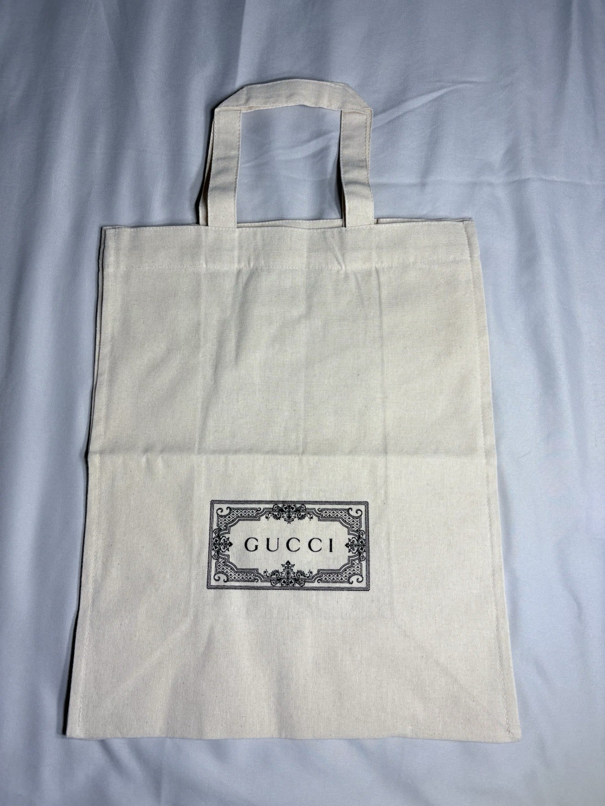 Gucci Beige Cotton Reusable Shopping Bag Foldable All-Over Pattern 003020-3